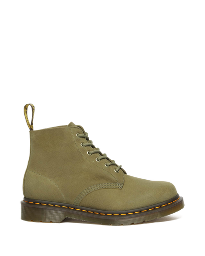 101 Tumbled Nubuck Leather Ankle Boots in Muted Olive