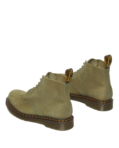 101 Tumbled Nubuck Leather Ankle Boots in Muted Olive