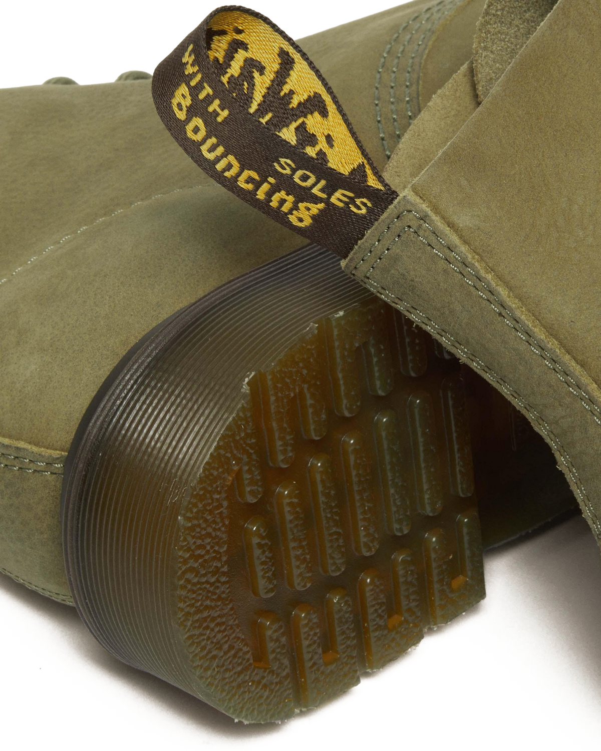 101 Tumbled Nubuck Leather Ankle Boots in Muted Olive