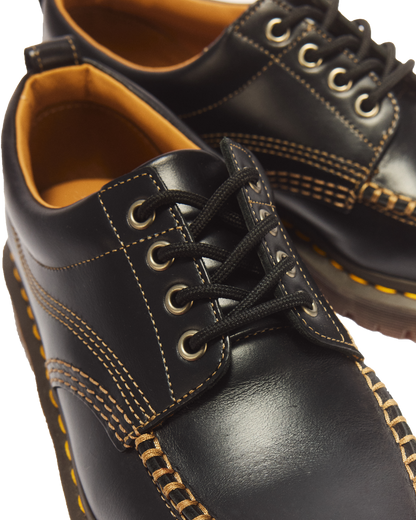 Lowell Leather Moc Toe Shoes in Black