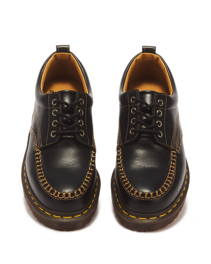 Lowell Leather Moc Toe Shoes in Black