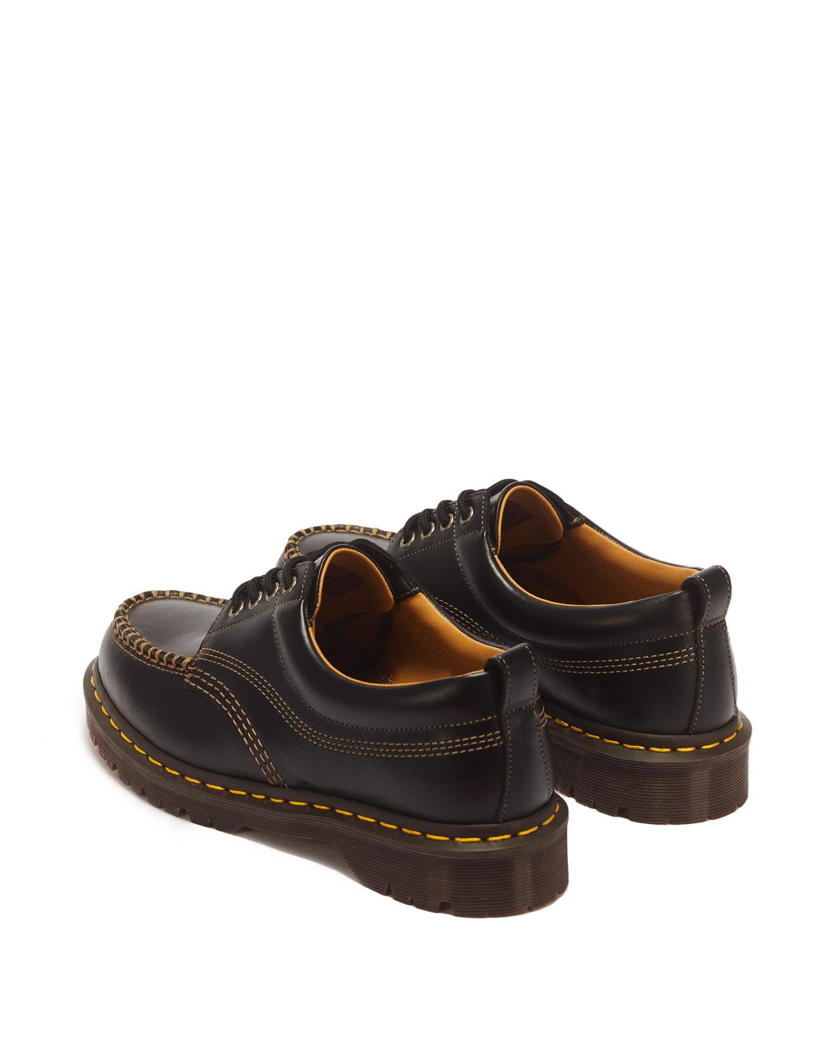 Lowell Leather Moc Toe Shoes in Black