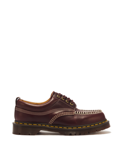 Lowell Leather Moc Toe Shoes in Cherry Red