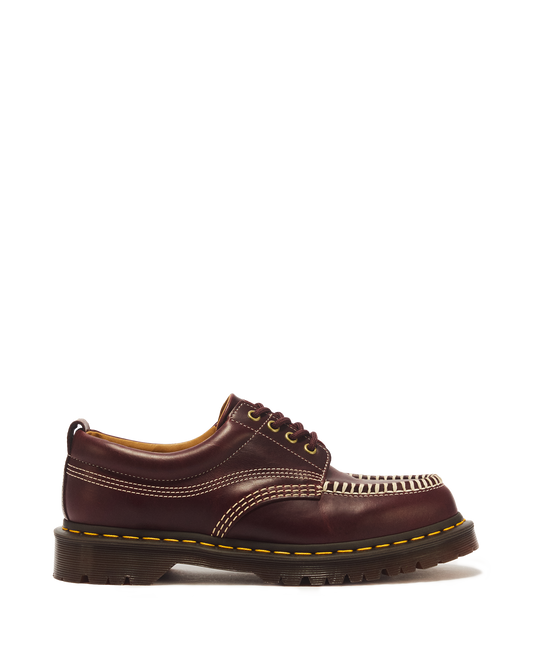 Lowell Leather Moc Toe Shoes in Cherry Red