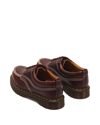 Lowell Leather Moc Toe Shoes in Cherry Red