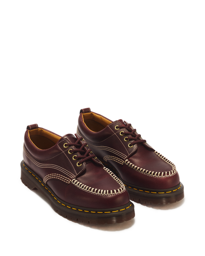 Lowell Leather Moc Toe Shoes in Cherry Red