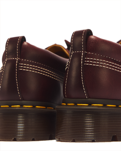 Lowell Leather Moc Toe Shoes in Cherry Red