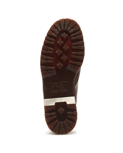 Lowell Leather Moc Toe Shoes in Cherry Red