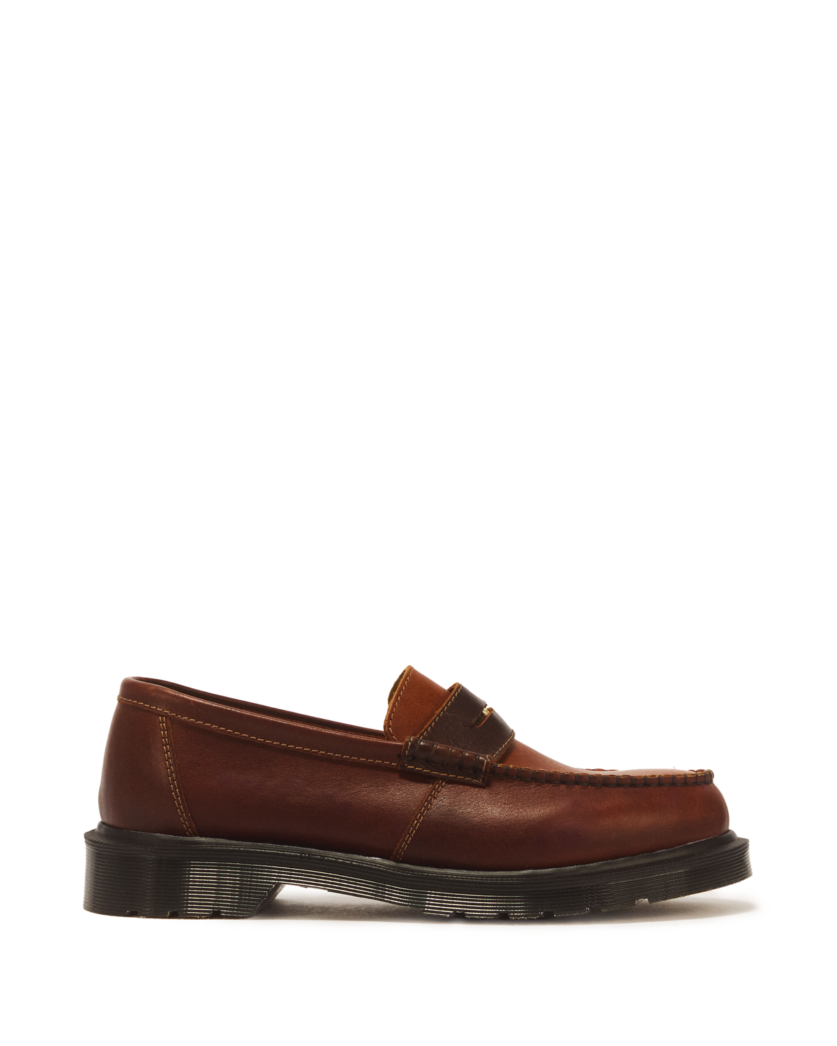 Penton Made in England Leather Loafer in Brown+Amber