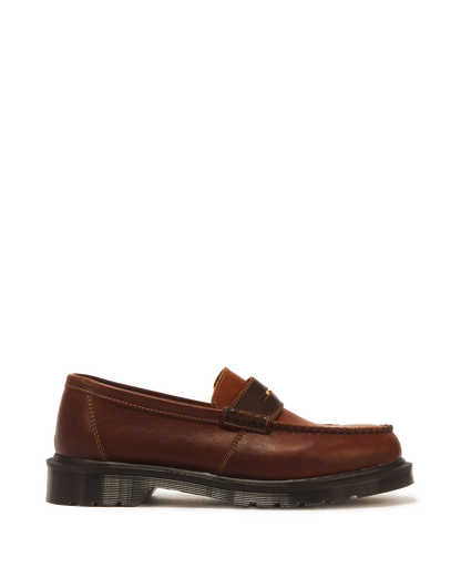Penton Made in England Leather Loafer in Brown+Amber