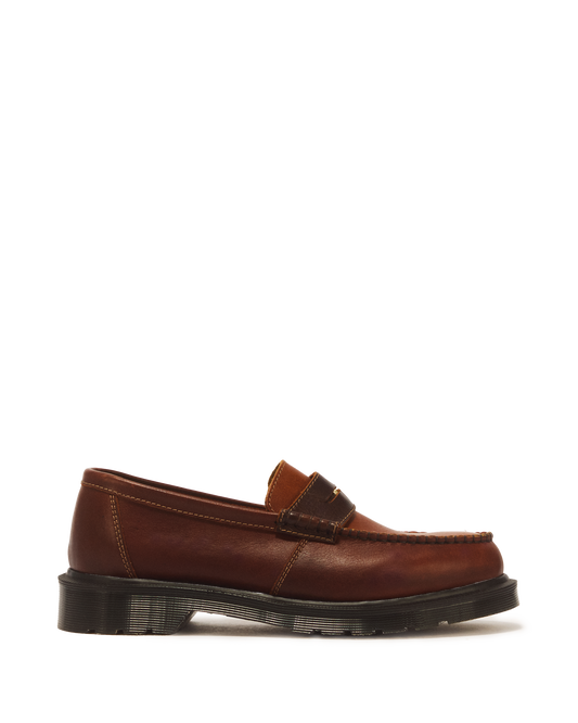 Penton Made in England Leather Loafer in Brown+Amber