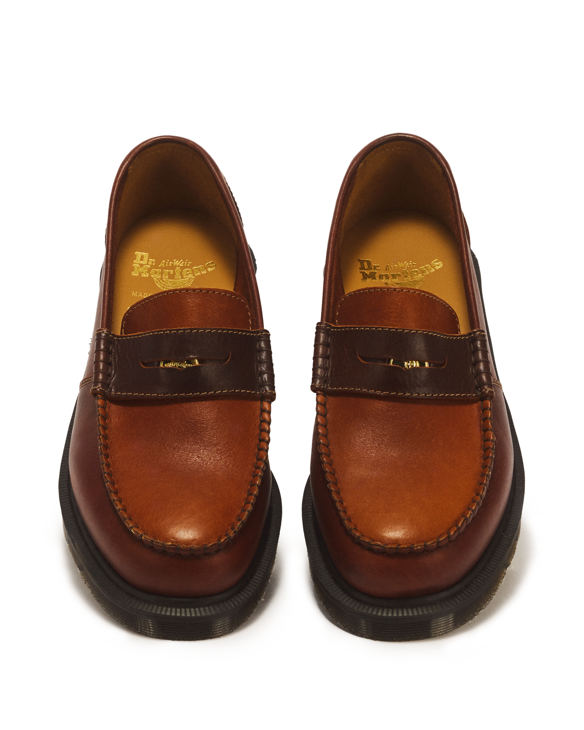 Penton Made in England Leather Loafer in Brown+Amber