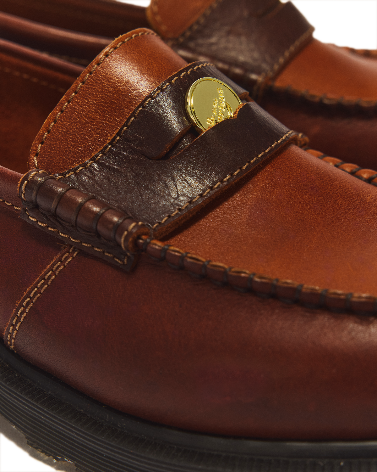 Penton Made in England Leather Loafer in Brown+Amber
