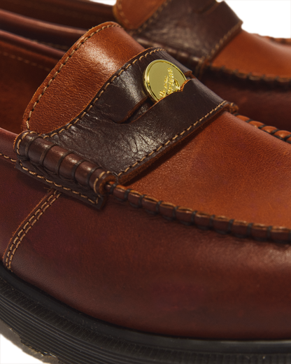 Penton Made in England Leather Loafer in Brown+Amber