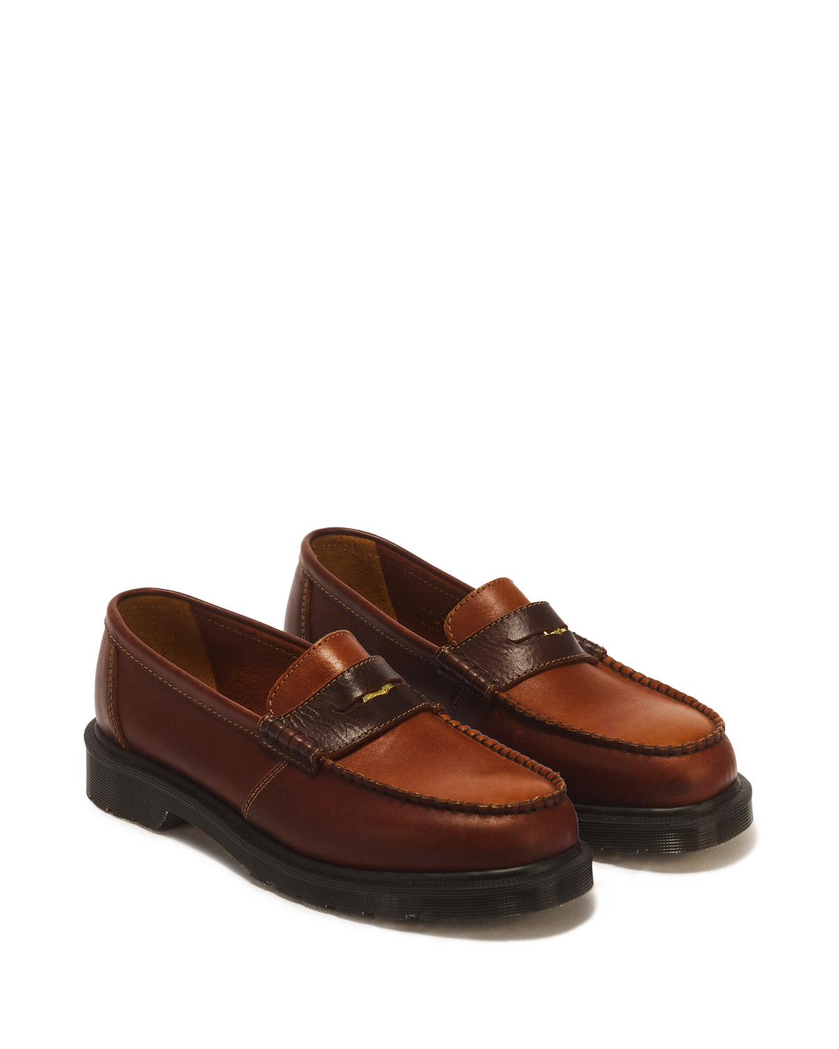 Penton Made in England Leather Loafer in Brown+Amber