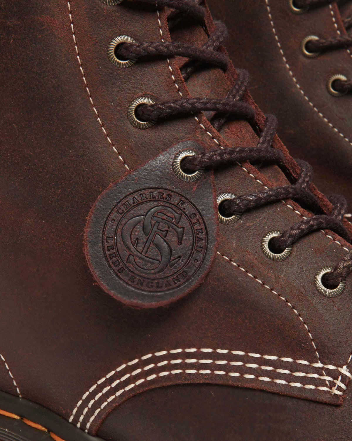 1460 Made in England Wax Commander Lace Up Boots in Brown