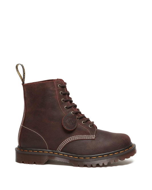 1460 Made in England Wax Commander Lace Up Boots in Brown