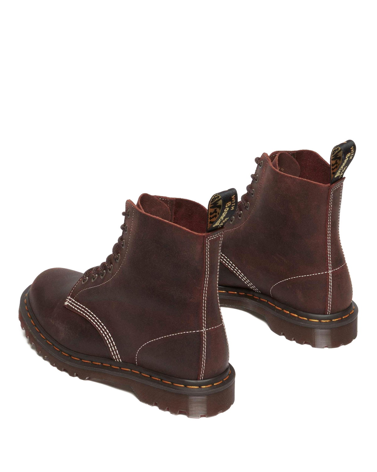 1460 Made in England Wax Commander Lace Up Boots in Brown