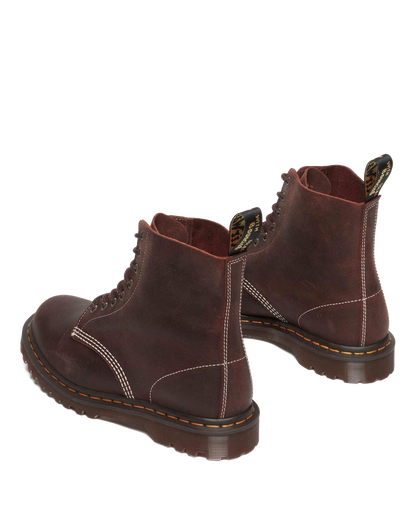 1460 Made in England Wax Commander Lace Up Boots in Brown