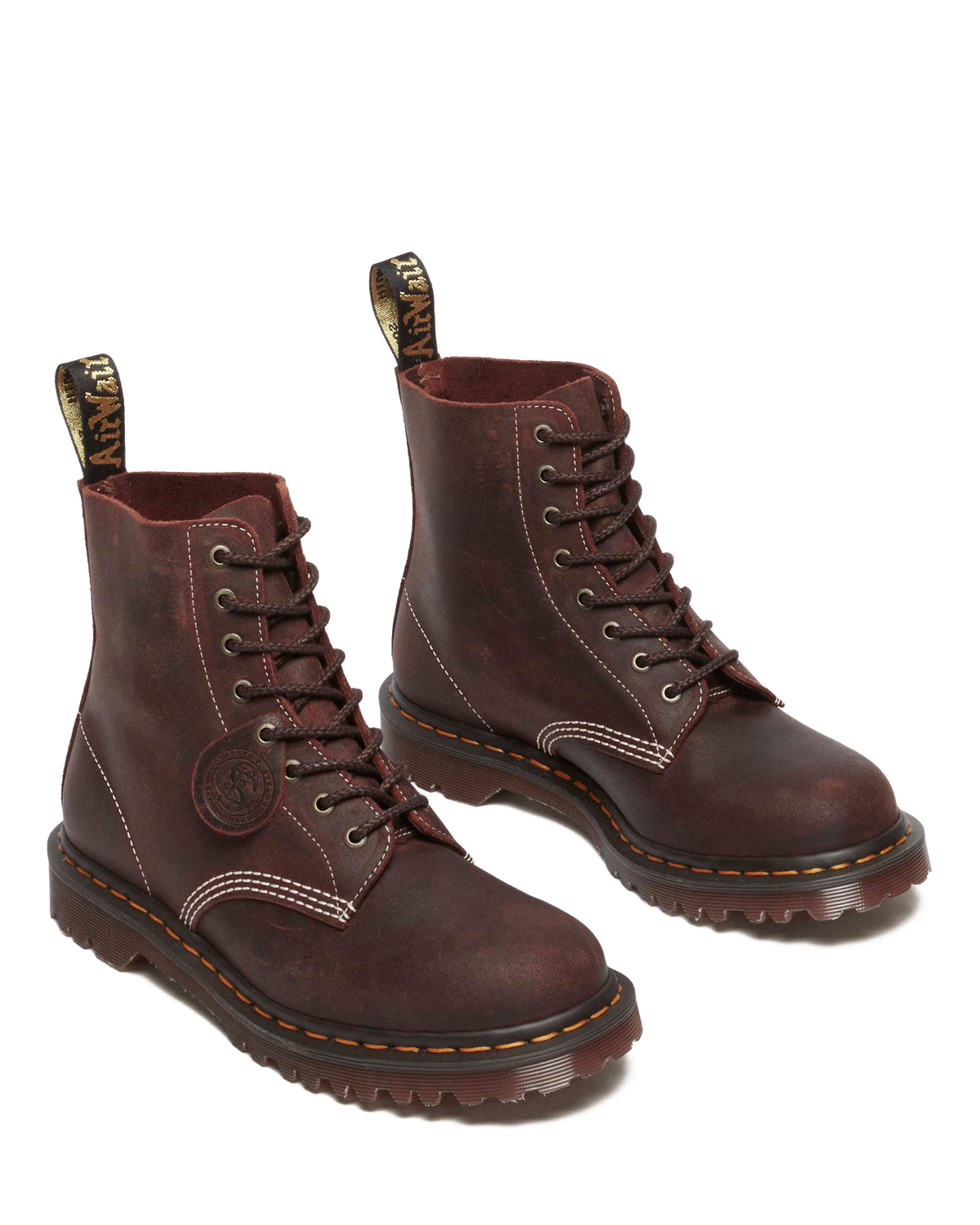 1460 Made in England Wax Commander Lace Up Boots in Brown