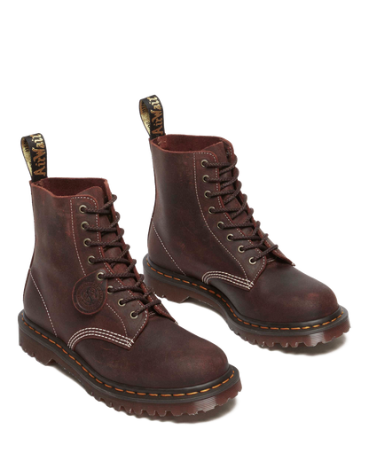 1460 Made in England Wax Commander Lace Up Boots in Brown
