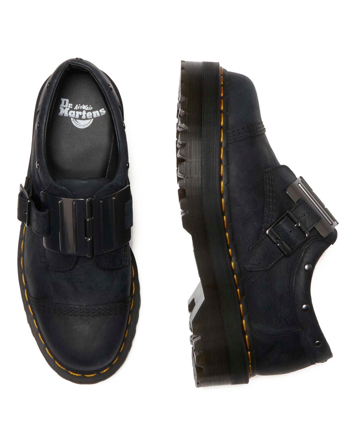 8053 Quad Hinge Platform Causal Shoes in Black