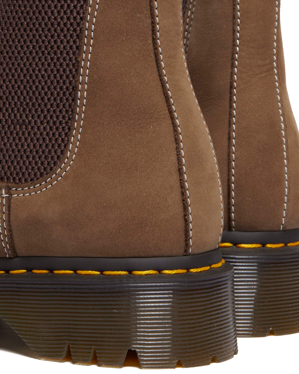 2976 Bex Faux Fur-Lined Platform Chelsea Boots in Khaki