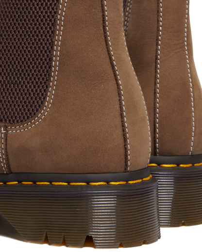 2976 Bex Faux Fur-Lined Platform Chelsea Boots in Khaki