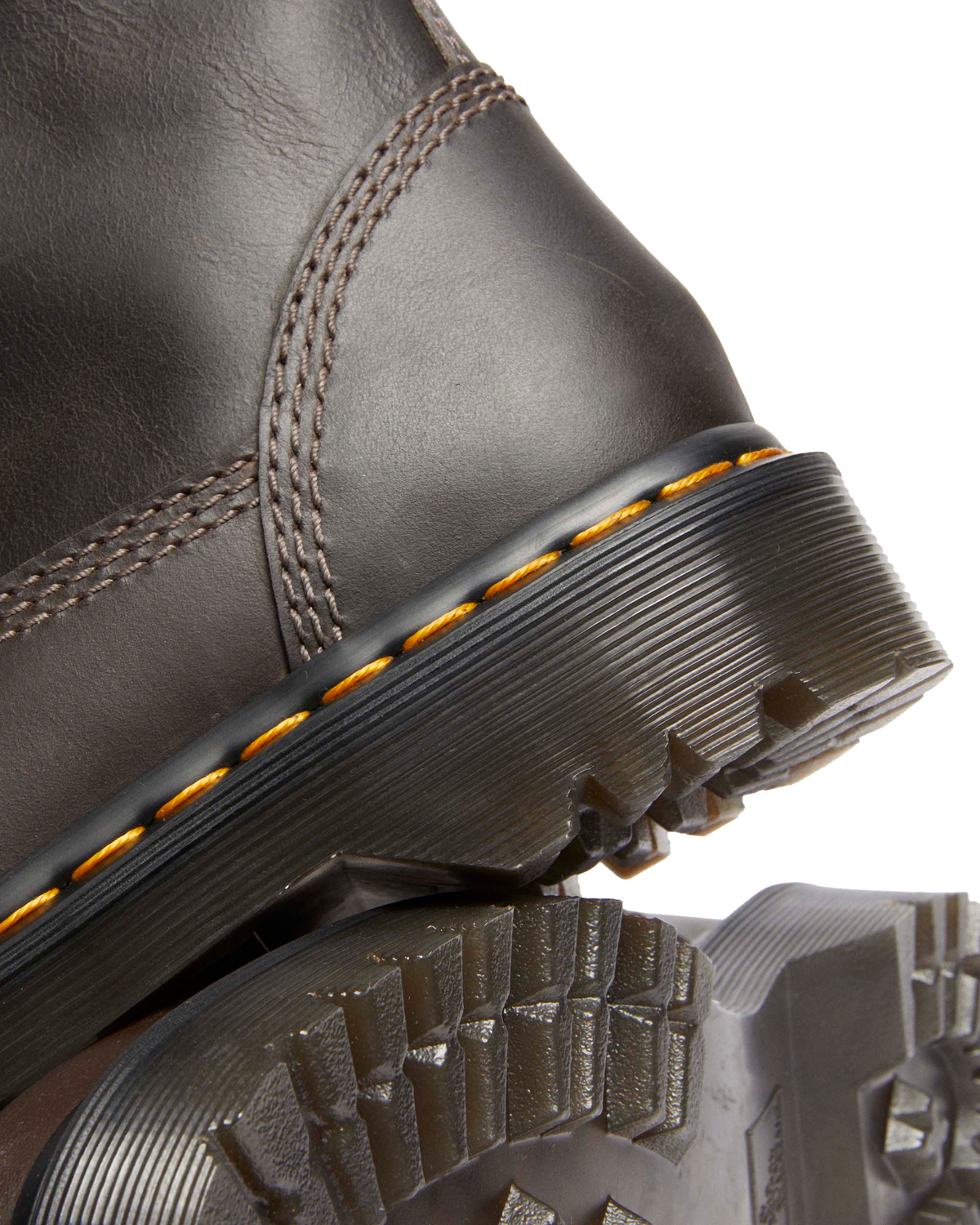 Anistone Lo Leather Biker Boots in Charcoal Grey
