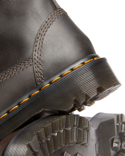 Anistone Lo Leather Biker Boots in Charcoal Grey