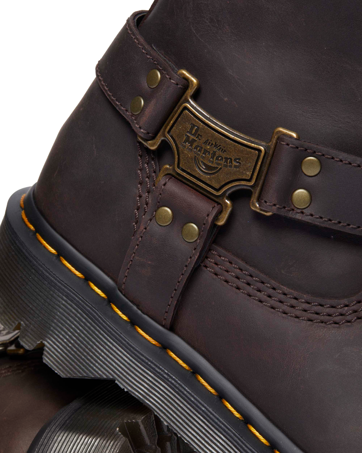 Anistone Hi Leather Biker Boots in Dark Brown