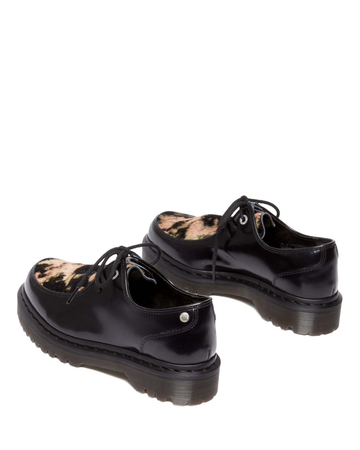 Zeffir 3i Bex Buttero Hair On Shoes in Black+Beige