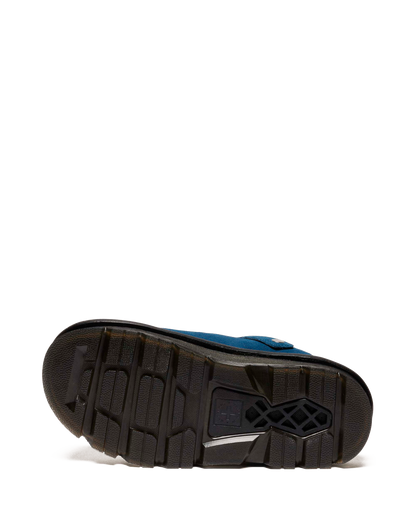 Zebzag Suede Casual Slingback Platform Mules in Neptune Blue