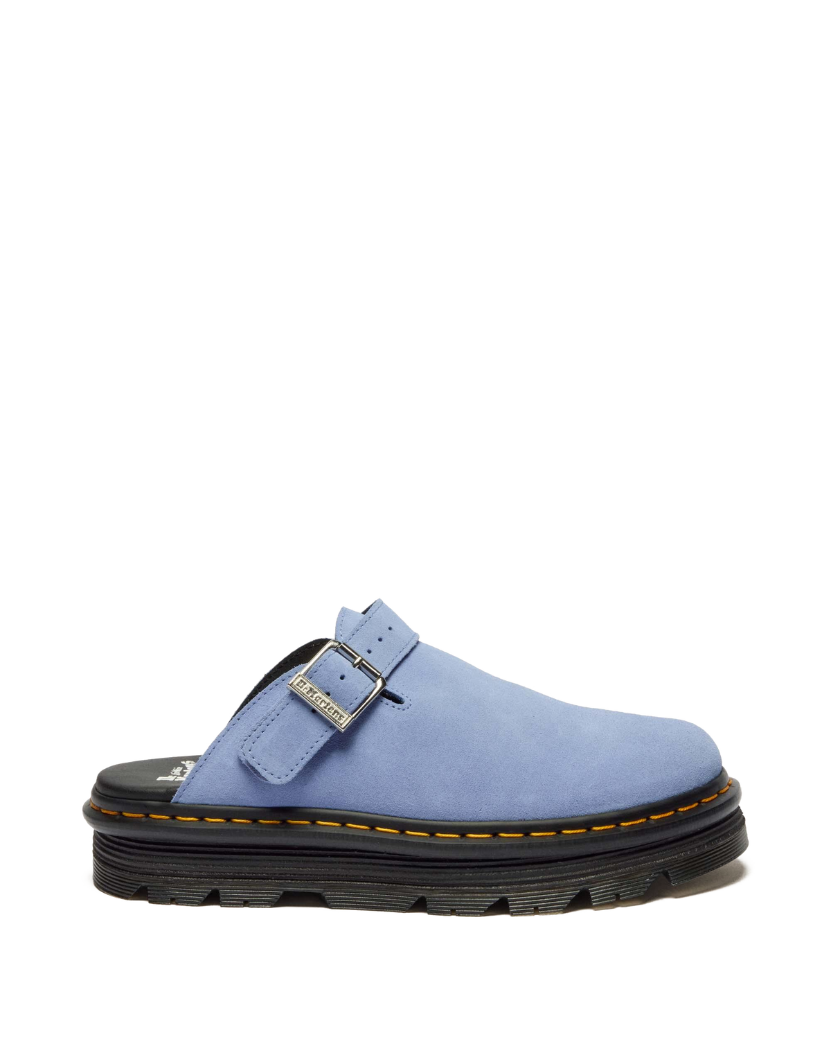 Zebzag Suede Casual Slingback Platform Mules in Cornflower Blue