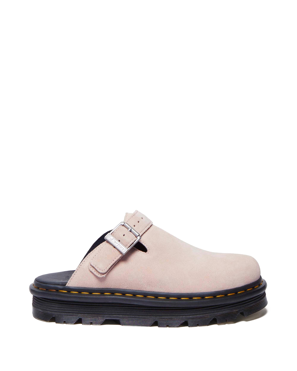 Zebzag Suede Casual Slingback Platform Mules in Powder Pink