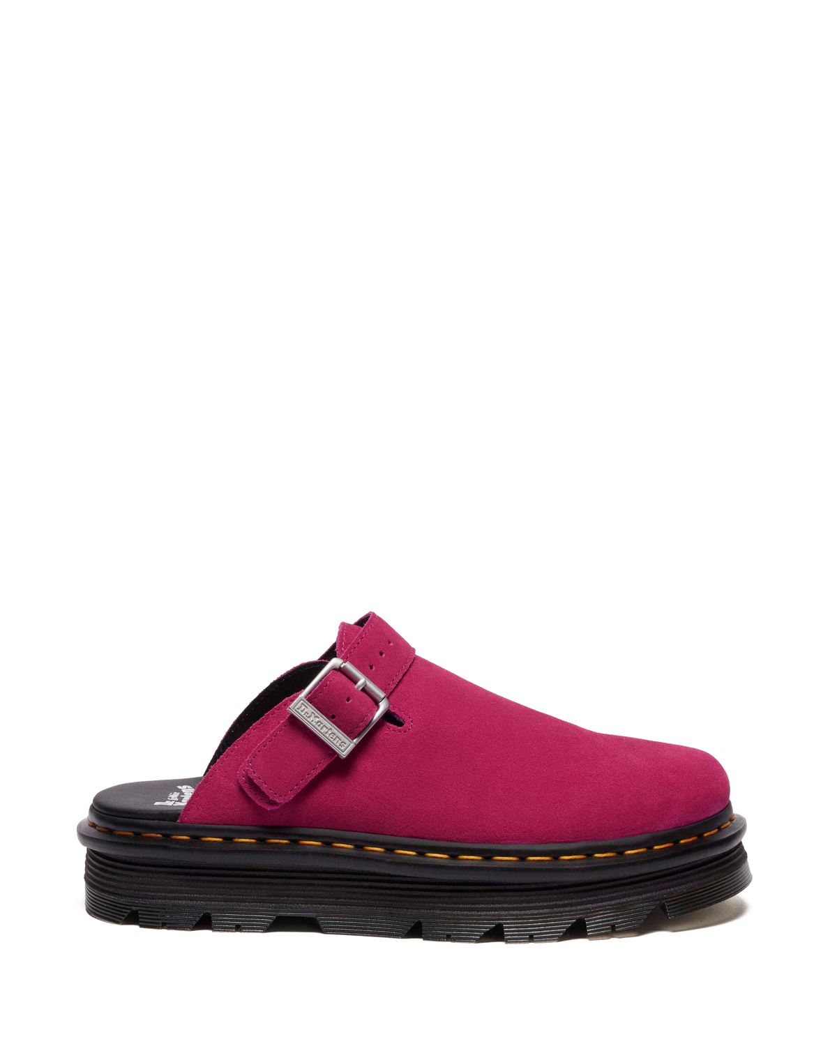 Zebzag Suede Casual Slingback Platform Mules in Fuchsia Pink