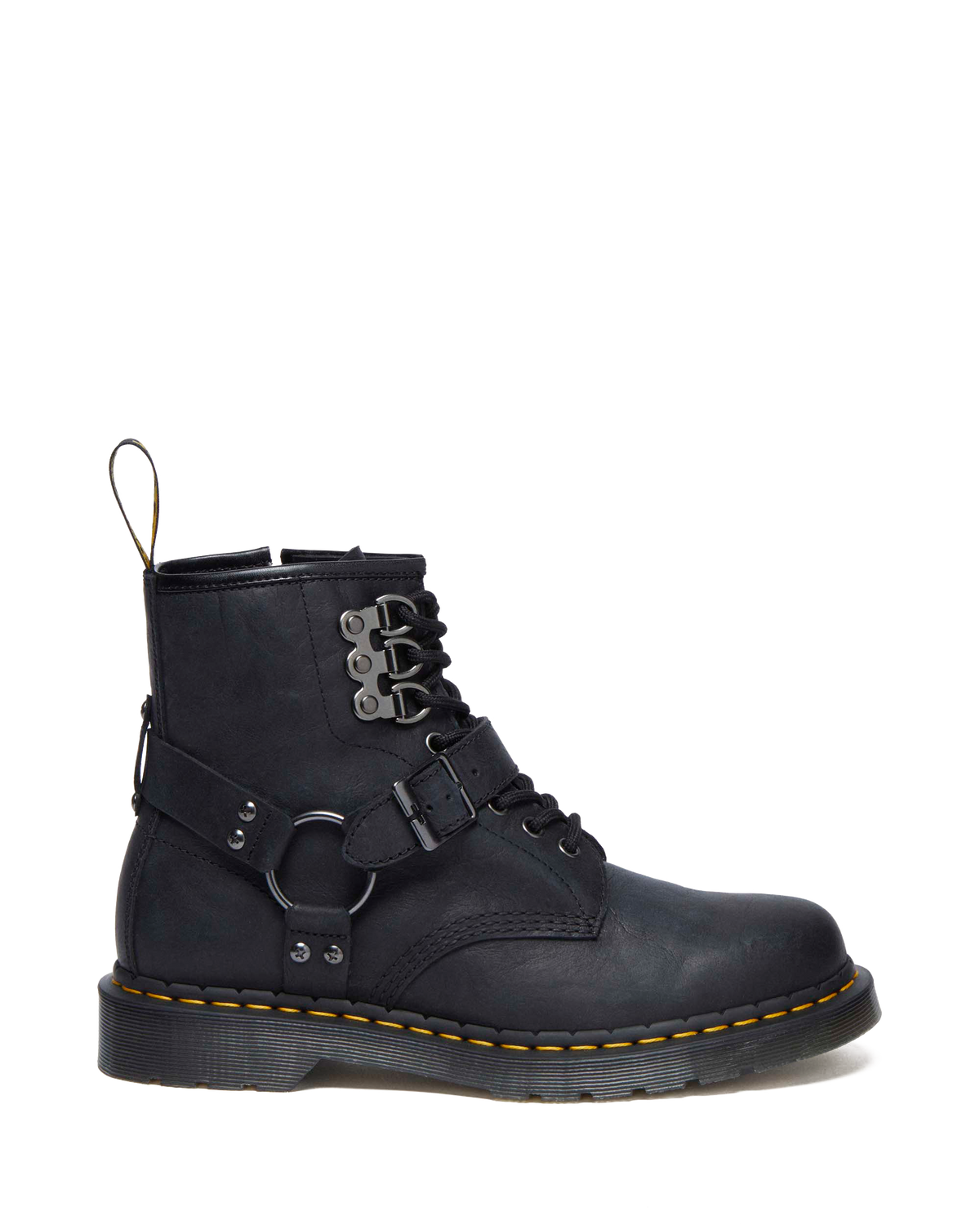 1460 Hardware Antique Leather Lace Up Boots in Black