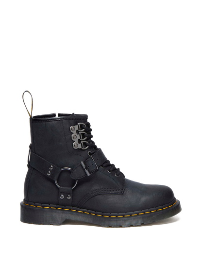 1460 Hardware Antique Leather Lace Up Boots in Black