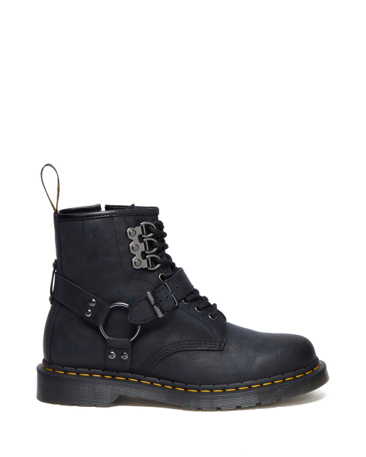 1460 Hardware Antique Leather Lace Up Boots in Black
