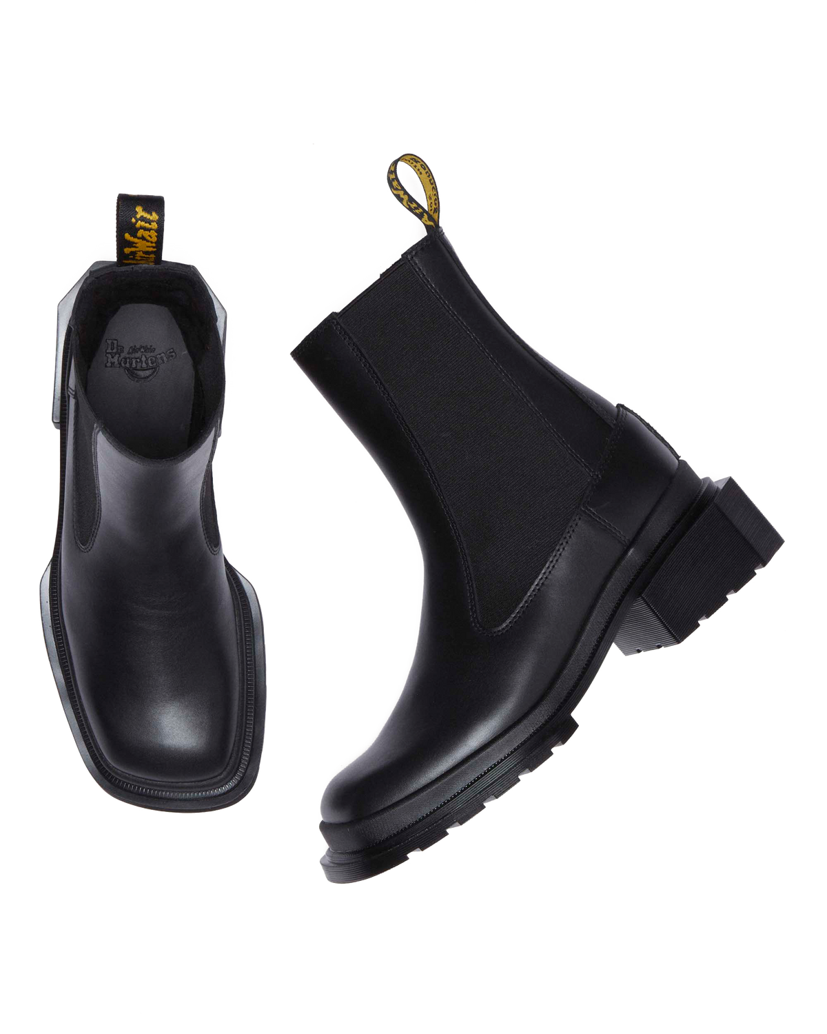 Maybole Square Toe Chelsea Boots in Black
