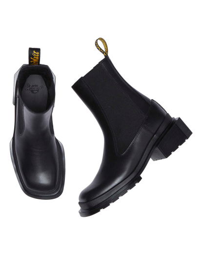Maybole Square Toe Chelsea Boots in Black