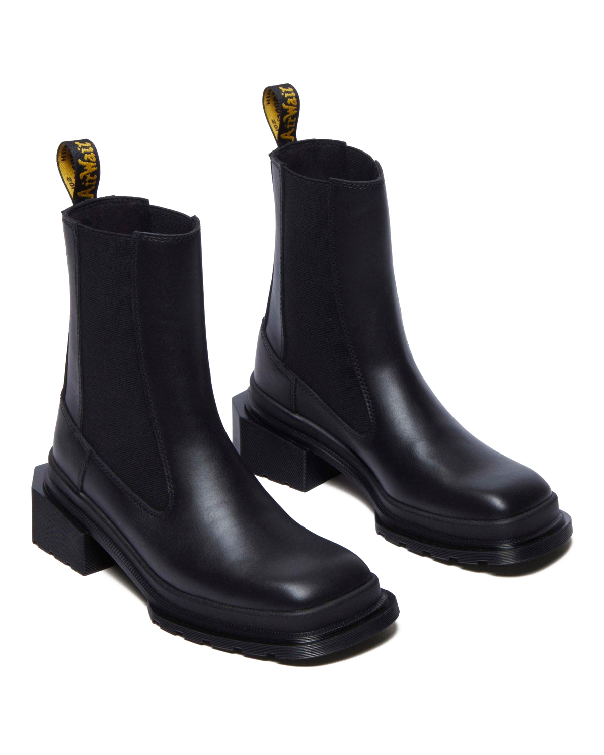Maybole Square Toe Chelsea Boots in Black