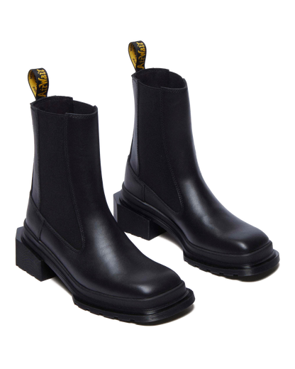 Maybole Square Toe Chelsea Boots in Black