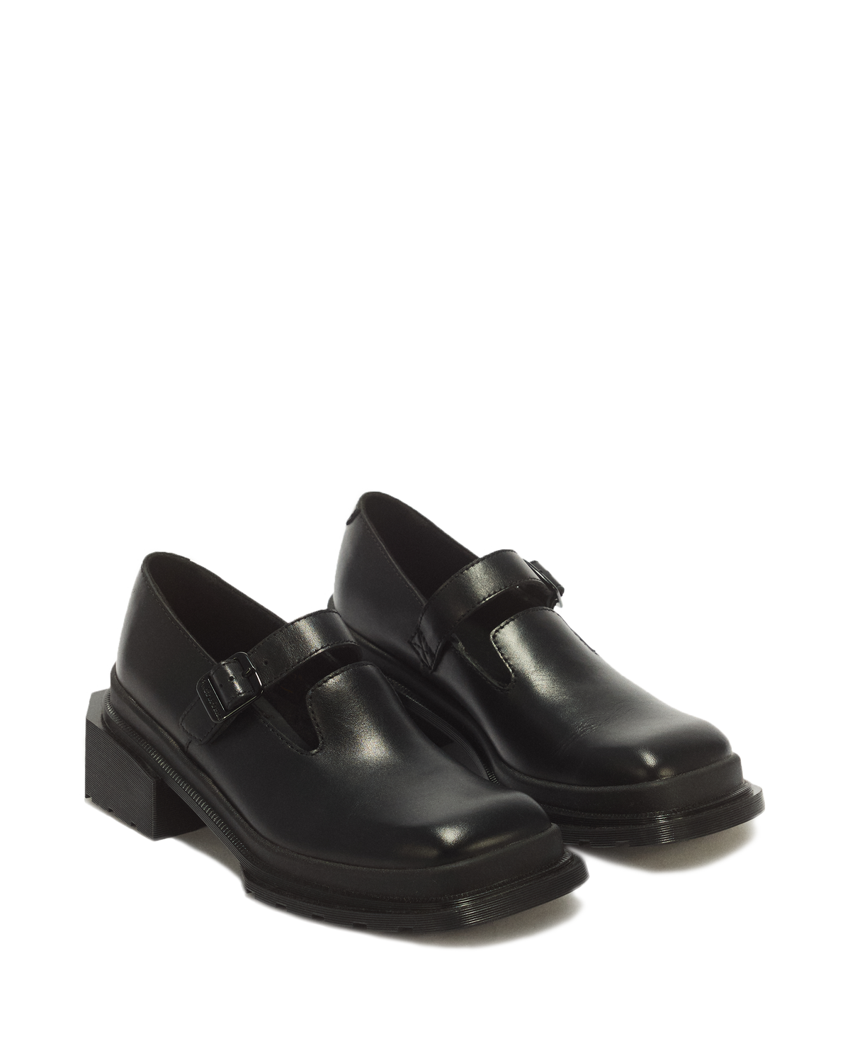 Maybole Square Toe Mary Jane Shoes in Black