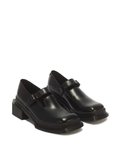 Maybole Square Toe Mary Jane Shoes in Black