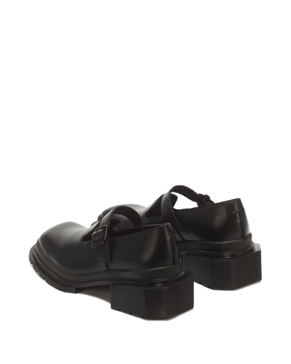 Maybole Square Toe Mary Jane Shoes in Black