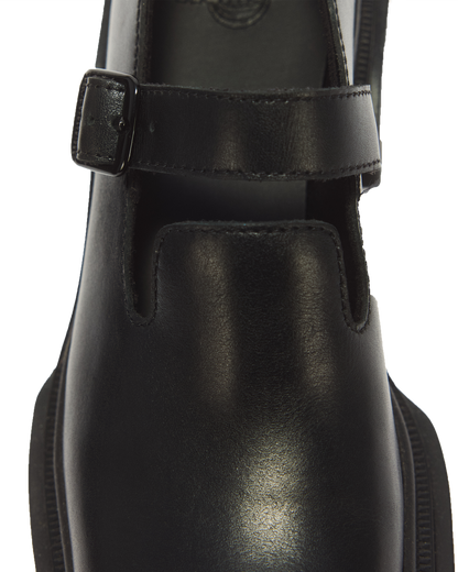 Maybole Square Toe Mary Jane Shoes in Black