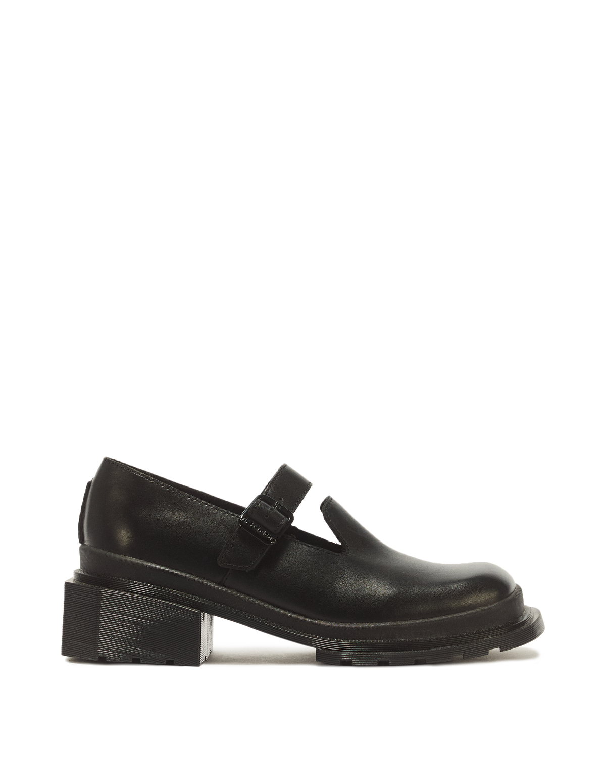 Maybole Square Toe Mary Jane Shoes in Black