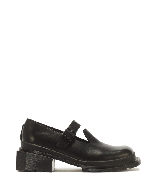 Maybole Square Toe Mary Jane Shoes in Black