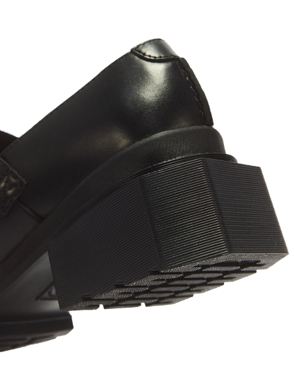 Maybole Square Toe Mary Jane Shoes in Black